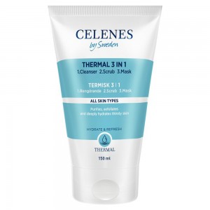 Celenes Thermal 3 In 1 Cleanser-Scrub-Mask